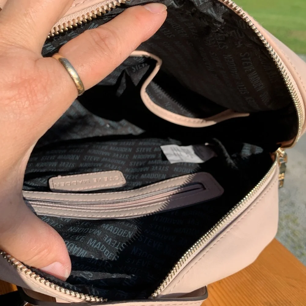 Steve Madden Pink Blush Backpack with Tassel Detail - Picture 4 of 5